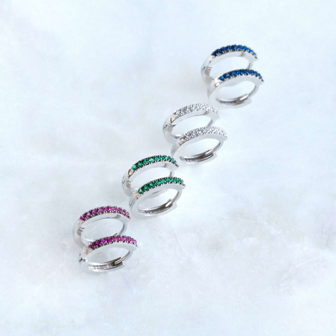 Pave Huggies Hoop Earrings